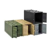 Hộp lưu trữ khối container mô hình quân sự MOC tương thích với đồ chơi lắp ráp hạt nhỏ, container mini để bàn, hộp lưu trữ container nhỏ, mô hình lắp ráp trang trí - Màu xanh lá cây [Hộp đựng khối xây dựng] - Xem 7