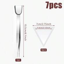 KLONKEE Craft Jewelry Bead & Rhinestone Scoop Set, White Jewelry Scoop Set, 2 Silver Tweezers, Craft Bead Tweezers With Spoon, Triangle Sorting Tray And Silver Handheld Tweezers With Scoop, Rhinestone Tray Set For Pearl & Gemstone Tools, Suitable For Small Bead, Gemstone, Crystal Jewelry Making, Bead Picking Tool Supplies - Multicolor - View 12