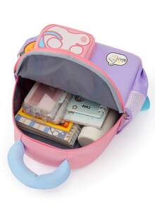 New Rabbit Pattern Student Backpack, Unisex, Lightweight And Minimalist, Suitable For School Or Travel - Purple - View 9