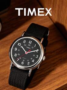輕量舒適休閒手錶易讀大數字錶盤生日節日禮物中性款 TIMEX T2N647 - 銀色 - 查看 1