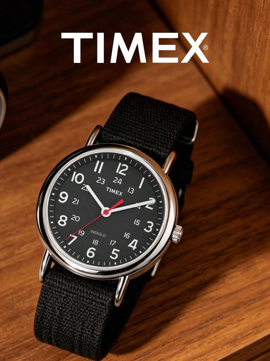 輕量舒適休閒手錶易讀大數字錶盤生日節日禮物中性款 TIMEX T2N647 - 銀色 - 查看 1
