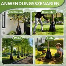 75L PVC Tree Watering Bag 3pcs/5pcs Zippered Durable Irrigation Bag For Young Trees Shrubs Garden (Green/Black) - 黑色 - 查看 5