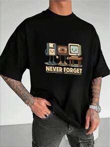 T-shirts för män - Svart - Visa 3