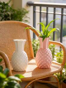 1pc Pineapple Shaped Ceramic Vase, Exquisite Craftsmanship, Suitable For Fresh Flower Arrangement. Elegant Decor, Perfect For Garden Table, Dining Room, Study And Office Decoration, Ideal For Holidays And Various Parties. - Vase - View 7