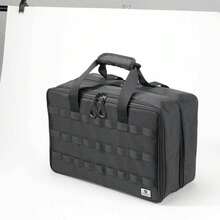 CAMPINGMOON 1pc Black Camping Outdoor Large Capacity Storage Bag, Outdoor IGT Module Collection Board Table Storage Bag, Outdoor Tactical Multi-Pocket Tool Bag, BK-46 - Black - View 11