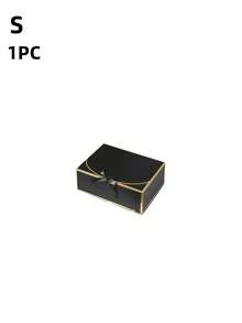 1/5/10PCS Black And Gold Lid Gift Boxes With Ribbon Tie Elegant Decorative Sturdy Cardboard Present Favor Storage Container Box Set For Wedding Birthday Valentine Day Anniversary Party Celebration Home Decor Craft - Black Gold - View 13