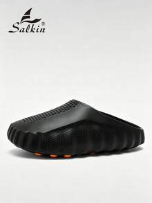 Salkin Designer Mind001 男士 Message 拖鞋 黑色 22 個避震節點 厚底拖鞋 男士用 提升並調整賽前狀態 適合運動員賽前或賽後訓練鞋 男士休閒鞋 舒適鞋款 街頭與居家時尚 日常涼鞋 夏季度假風 海灘拖鞋 - 黑色 - 查看 3