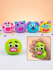 Super Soft Ugly-Cute Expression Squeeze Toy, Cute Face TPR Soft Rubber Ball, Ultra Soft Slow Rebound Stress Relief Toy, Popular Anxiety Relief Fidget Toy, Fun Prank Party Gift, Perfect Birthday Graduation Gift, Random Color - Multicolor - View 7