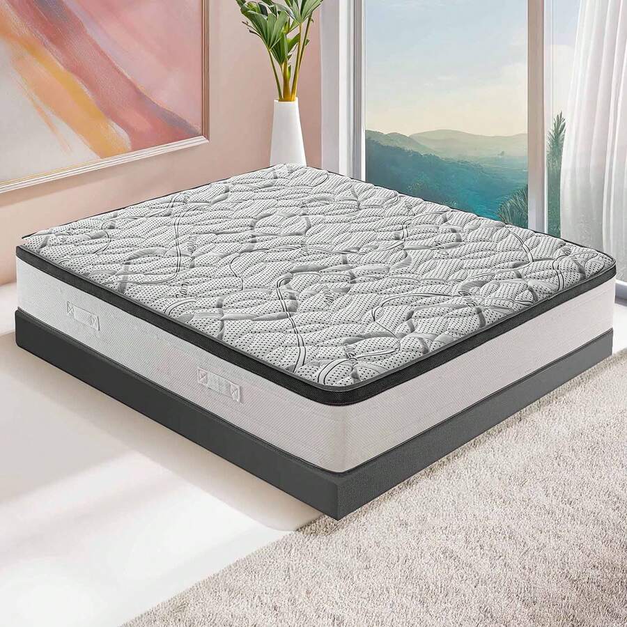 MATERASSIEDOGHE HR Foam Mattress – Non-Deformable – Durable 100% Made In Italy – 15 Cm High – With Customized Support Zones - 白色 - 查看 1