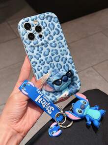 Disney Lilo And Stitch Phone Case : 3D Fluffy Pattern Border Protector Phone Soft Phone Case With A Free Cute Stitch Bracelet Chain Lanyard, Stitch, Lilo, Angel, For Apple 17 Promax 17 Pro 16 15 14 13 12 11 Pro Max XS Max X XR Soft Cover Summer Phone Case - 白色 - 查看 3