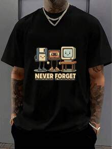 T-shirts för män - Svart - Visa 4