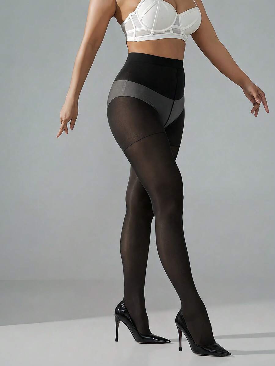Translucent Black Tights, Elegant And Lightweight, Suitable For Professional Commute And Evening Events - Black - View 1