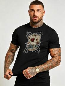 T-shirts för män - Svart - Visa 2
