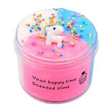 Súper lindo slime de cristal de unicornio rosa azul blanco, slime de nube apretable púrpura azul blanco, slime de cristal azul, slime de mar azul transparente grande y suave para aliviar el estrés y slime de niebla verde fresca del mar, plastilina azul claro, adecuado para fiestas, vacaciones, regalos de fiesta, cumpleaños, regalos de regreso a la escuela - Multicolor - Ver 2