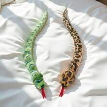 1 pieza Muñeco de serpiente de felpa suave y divertido, muñeco de pitón de felpa realista, suave y flexible, múltiples formas de jugar, envolver, broma y muñeco de serpiente divertido, muñeco de interacción padre-hijo, muñeco de felpa educativo y de educación temprana, accesorio para actuaciones en el escenario, regalo de cumpleaños para niños, regalo de Navidad y Halloween - Multicolor - Ver 5