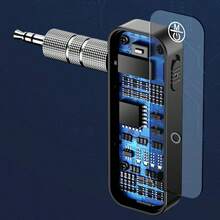 KZ 二合一蓝牙音频接收器/发射器，3.5mm AUX接口，HiFi立体声无线适配器，适用于汽车、电视、电脑、音箱、耳机，支持免提通话，不支持TF卡播放 - 黑色 - 查看 11