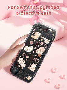 New Switch 2 (2025) Game Console Accessories, Cute Fresh Style Theme, Kitten Rose Pattern Printed Switch Protective Case, Compatible With Switch 2/Switch NS/Switch OLED/Lite, Suitable For Switch 2/Switch Game Console Accessories, Full Set, Storage Bag, Card Slot Dock, Switch Protective Case, Best Gift For Switch Players - Multicolor - View 25