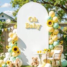 Backdrop Spandex Wedding Birthday Party Bridal Shower Balloon Stand Shower Banquet Photo Covers Stretchy Backdrop Background - 1 YEAR - 查看 2