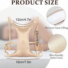 Almohada de soporte para el pecho, almohadilla antiarrugas para el pecho durante el sueño, lavable, hipoalergénica, reduce las líneas del pecho, almohada para el cuidado del busto - Rosa Roja - Ver 3