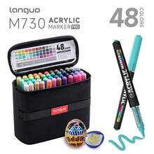 Languo New Color Series Heavy Ink Painting Pens, 288/192/96/72/48/9 Rich Ink Marker Pen Set, Skin Tone And Pastel Color Assortment Available, Soft Liquid-Flow Tip, Vibrant Colors, Strong Coverage, Suitable For Art Students And Artists, Applicable To Canvas, Rock Painting, Wood, Stone, Glass, Ceramic, Fabric Painting, DIY Crafts, Creative Graffiti Creation. Perfect Gift Set For Boys/Girls, Back To School Essential Learning Stationery - Sets - View 18