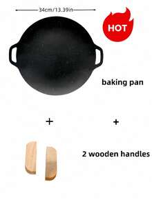 Round Marble Non-Stick Grill Pan, Induction Compatible, Even Heat For Healthy Cooking. Portable For Home, Camping, BBQ And Various Foods. - Korean-style Baking Pan - View 15