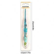 1pc Transparent Embedded Floral Resin Crochet Hook, Exquisite Bubble Shell Packaging, 2.0mm-8.0mm, Ergonomic Comfortable Handle, Suitable For Various Yarn Thicknesses, Ideal For Home DIY Sewing And Knitting Projects - Blister-coated Epoxy Crochet Hooks - View 14