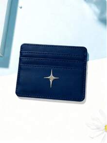 Vigour Summer Daily Bank Card And ID Card Holder With Star Decoration, PU Material Multi-Layer Design Ultra-Thin Card Wallet, Small Wallet With Coin Pocket, Women's Wallet, Lightweight And Portable, Multi-Layer Design, Suitable For Driver's License, Business Cards And Other Documents, Mini Ultra-Thin Lightweight Zipper Credit Card Cash Portable Bag, Back To School Season - Multicolor - View 7