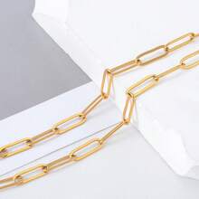 2m Fashion Stainless Steel O-Chain Round Circle Chain Lip Chain Cross Bead Chain For DIY Handmade Necklace Bracelet Jewelry Accessories - Chain - View 6