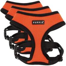 Authentic Puppia Soft Dog Harness, Red - Medium - Orange - View 1