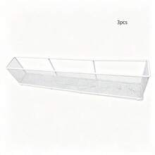 1/2/3pcs No Drill Compartment Nursery Wall Storage Basket, Adhesive Baby Organizer Rack, Wall Mount Caddy For Infant Toys Bottles Skincare Supplies - Multicolor - View 10