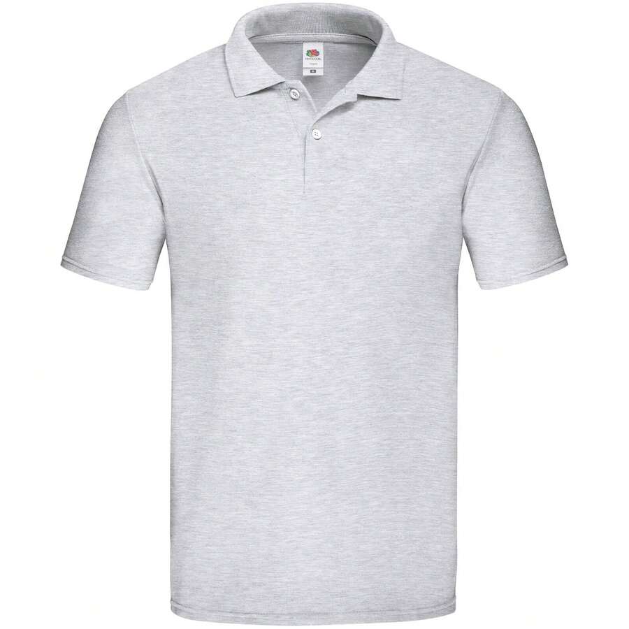 Fruit Of The Loom Mens Original Polo Shirt - Heather Grey - View 1