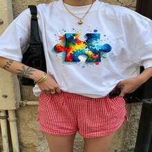Heartfelt Daily Casual Graphic T-Shirt 100% Cotton Oversized Soft Breathable Casual Crewneck Short Sleeve Top Cute Aesthetic Daily Wear For Casual Wearers Fashion Lovers Daily Outfit Enthusiasts Gift Givers - 白色 - 查看 18