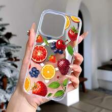 A Stylish Phone Case. Does Not Include Lanyard Or Stand. Strawberry Blueberry Fruit Print Pattern Premium Magnetic Phone Case. Compatible With 16e/16/15/14/13/12/11/ProMax/Pro/Plus/XSMax/XS/X, And Galaxy S22/S23/S24/S25/Plus/FE/Ultra. Fashionable Women's Summer Unique Transparent Cases. Shockproof, Drop-Proof, Ultra-Thin Design Acrylic+TPU Hard Back. Non-Yellowing Clear Protective Cover For Men, Women, And Girls. Protective Cases For [Unclear - Possibly "Pr" Or "Pr"]. - 清除 4 - 查看 1