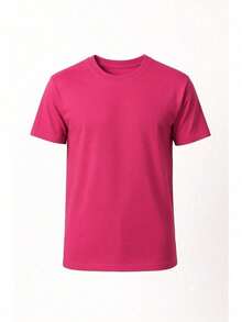 King T-shirt Camiseta de Hombre 100% algodón de excelente calidad, esta playera garantiza una suavidad excepcional al tacto, cuello redondo estampado "Adobo Cerdito Silueta Retro con Franjas" manga corta - Rosa Fucsia - Ver 3