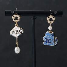 1 Pair Cute Cartoon Rabbit, Cat And Teddy Bear Shaped Earrings, Daily Wear, Cute And Sweet Image - C581 - View 21