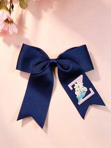 1個青少年個性化刺繡字母 26A-Z 海軍藍克羅地髮夾髮飾，蝴蝶結髮夾，適合派對和節日 - 彩色 - 查看 24
