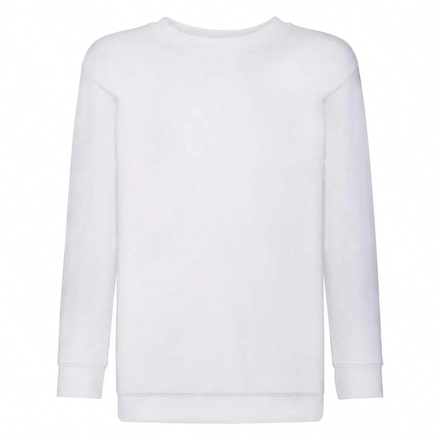 Fruit Of The Loom Childrens Unisex Set In Sleeve Sweatshirt (Pack Of 2) - White - View 1