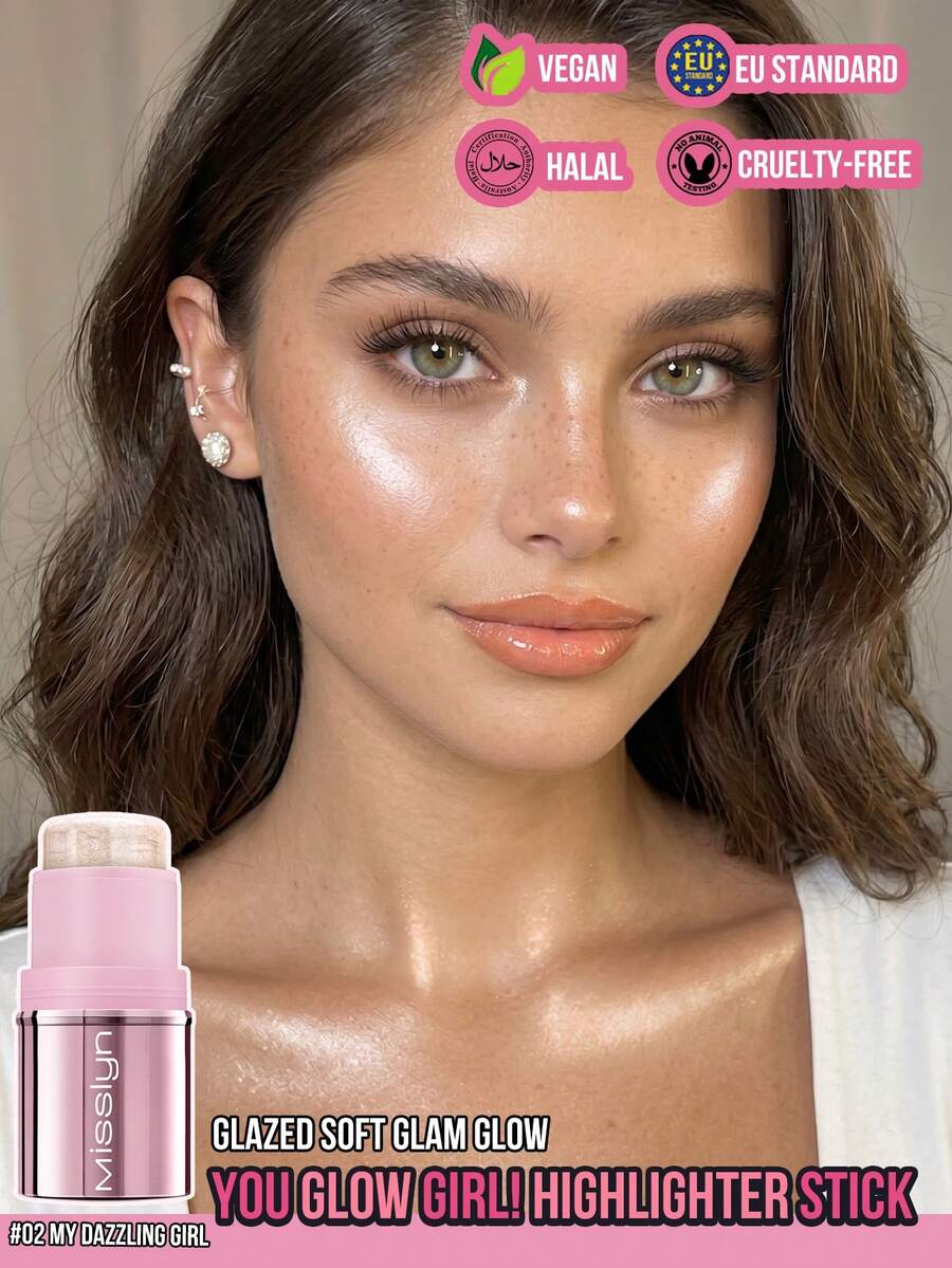 Misslyn Radiant And Charming! Highlighter, Easy To Apply, Lightweight And Smooth, Infused With Fine Pearl, Can Be Layered And Blended, Long-Lasting Color, Skin-Friendly Formula - #02 - View 1