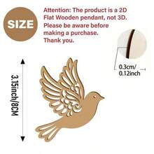 6pcs Laser Cut White Paper Dove Hanging Decorations, Suitable For Home Decor, Yard Decor, Hanging Ornaments - Rustic Bird-Shaped Hollow Hanging Decor With Jute Rope, Perfect For Spring/Summer Rustic Party Decor, Wedding Decor, Baptism Decor - Multicolor - View 11