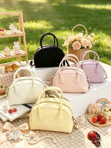 1pc This Stylish Solid-Color Mini Handbag, A Shoulder Bag Or Crossbody Bag, Meets Basic Storage Needs And Is The Perfect Gift For Teenagers. - Multicolor - View 1