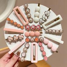 6pcs Original High-End Hair Clips Suitable For Daily Wear,Hair Claws - Pink - View 4