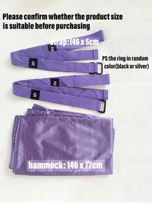 1pc - Multi-Color Yoga Stretching Band, Suitable For Back, Waist And Leg Exercises And Backbend Training. Equipped With Door Anchor And Adjustable Height, Made Of High-Strength Wide Polyester. Perfect For Flexibility Training. - Multicolor - View 6