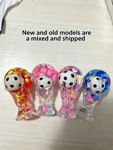 1pc World Cup Champion Trophy Liquid Acrylic Keychain, Multifunctional Pendant, Football Fan Collectible - Keychain - View 11