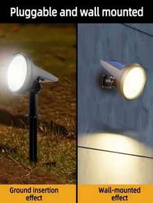 1pc Super Bright Outdoor Solar Landscape Spotlight, Equipped With 55 LED Beads For Night Lighting, Solar Garden Light For Yard Decoration, With Motion Sensor, 3 Lighting Modes, Durable Lithium Battery, Detachable Wall Light/Lawn Light, Perfect For Lawn, Villa, Halloween Decoration, Adjustable Angle, Suitable For Yard, Ground, Garden, Pool, Lawn - Multifunctional Solar Lamp - View 9