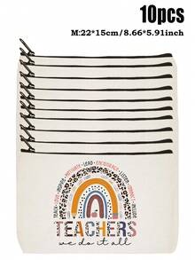 5pcs Best Teacher Theme Zipper Pouch Express Gratitude And Love Makeup Bag Various Snack Small Storage Bag Portable Multi-Functional Storage Bag Teacher Travel Storage Gift Thanksgiving Christmas Birthday Teacher's Day Back To School Graduation Gift - Multicolor - View 15