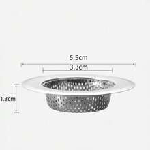 1 buah Filter Saluran Pembuangan Wastafel Dapur Stainless Steel, Saringan Saluran Pembuangan Wastafel, Jaring Anti-Penyumbatan untuk Bak Cuci Sayuran - View 5