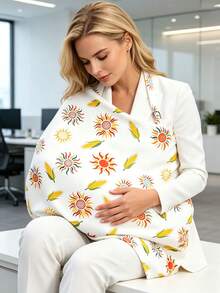 1件遮光哺乳罩，戶外哺乳服 360° 全方位覆蓋含網眼，透氣隱私哺乳罩配拱形領口，多功能哺乳圍裙，適合哺育新生兒 - 向陽穗語 - 查看 11