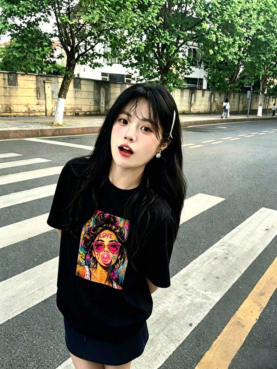 Women T-Shirts - Black - View 1