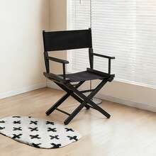Solid Wood Director Chair, Folding Canvas Chair, Bar Stool, Office/Leisure Chair, Makeup Chair, Fishing Chair, Outdoor Chair - Black - View 1