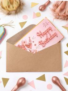 1 Set Pink Happy Birthday Folding Money Card And Envelope, Pink Birthday Cake Balloon Pattern Paper Folding Money Card, Birthday Party Surprise Cash Small Gift, Anniversary Decoration Folding Money Card, Birthday Celebration Cash Decoration Hanging Ornament, Birthday Party Decoration, Happy Birthday Folding Money Card And Envelope - A Fun Way To Give Cash Gifts, Birthday Decoration, Birthday Gift, Party Small Gift - Pink Birthday - View 10